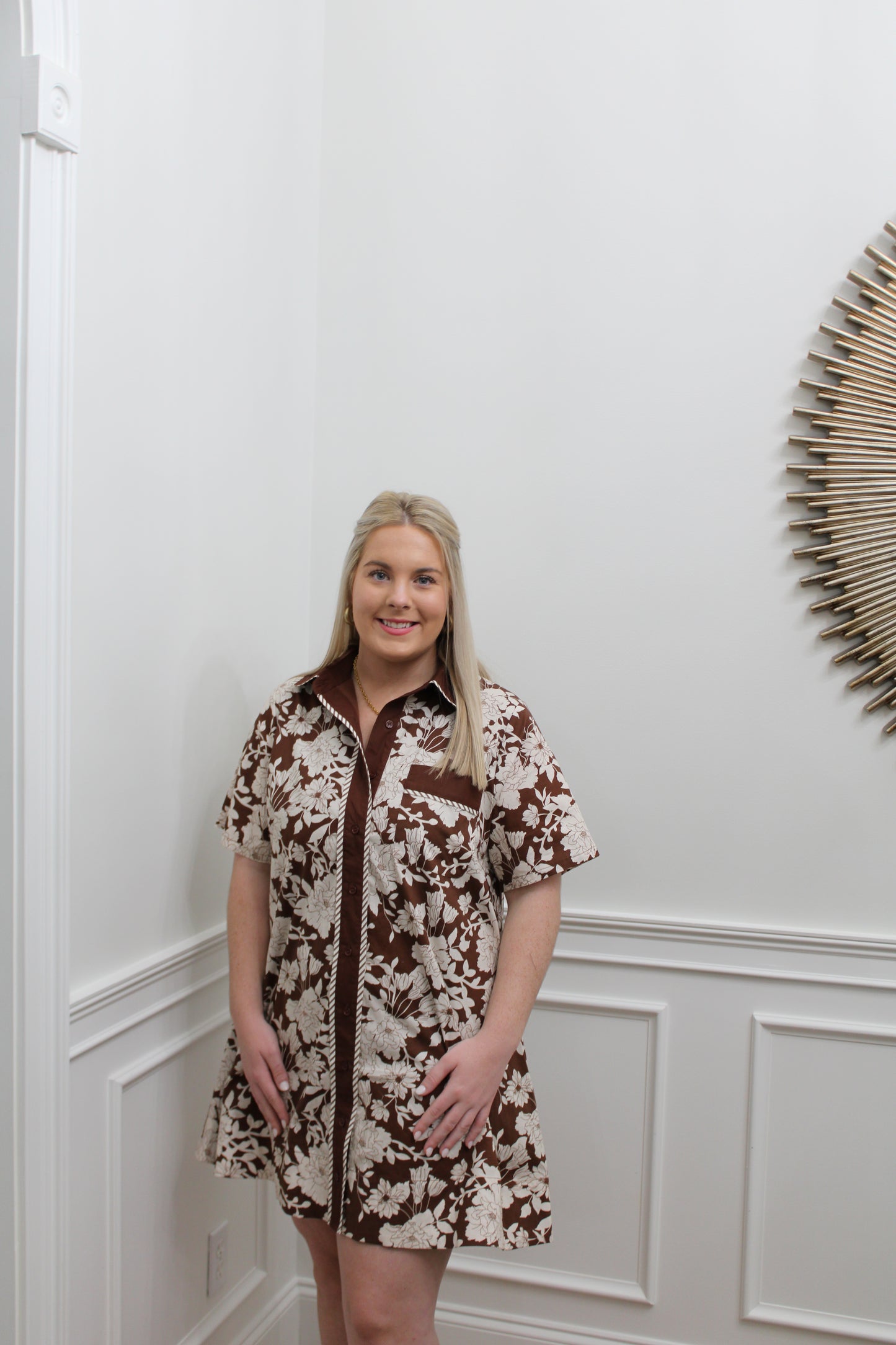 The Brown Blossom Dress