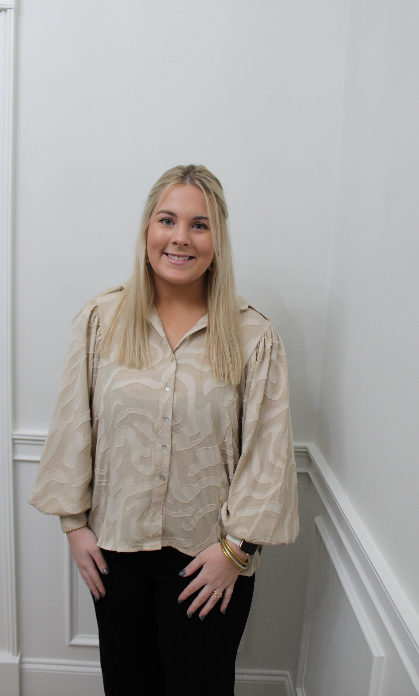 The Champagne Wave Blouse