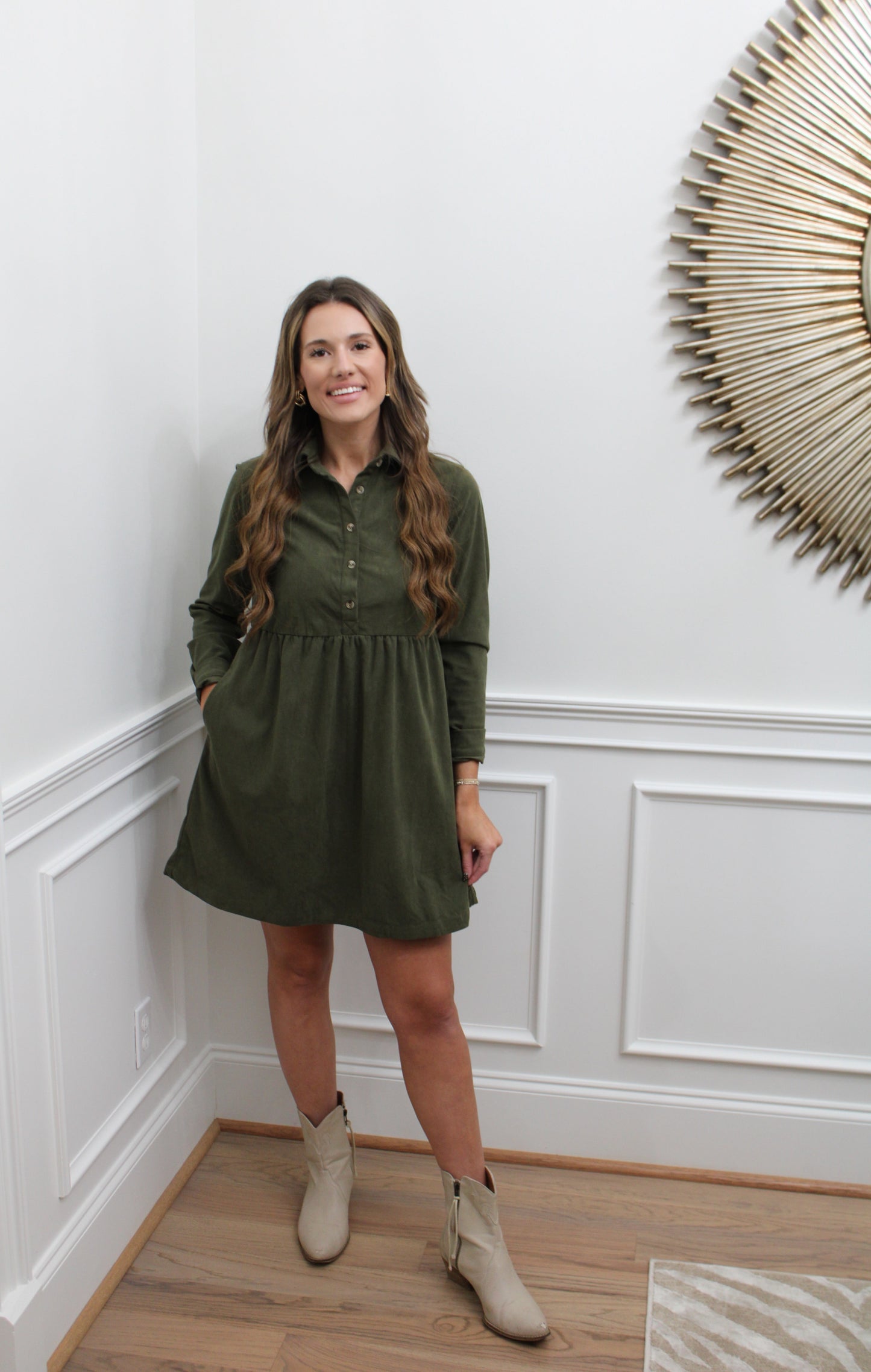 The Olive Charm Dress