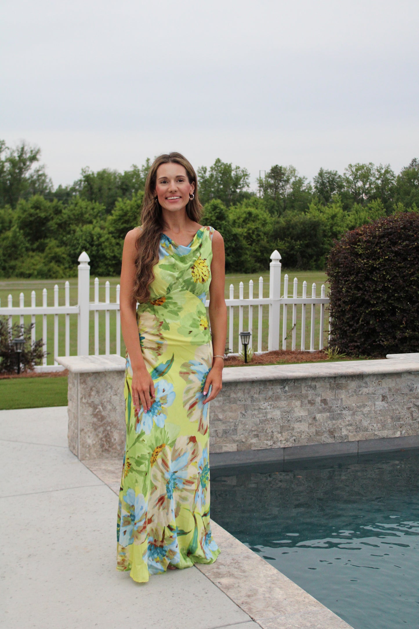 Garden Party Satin Dress