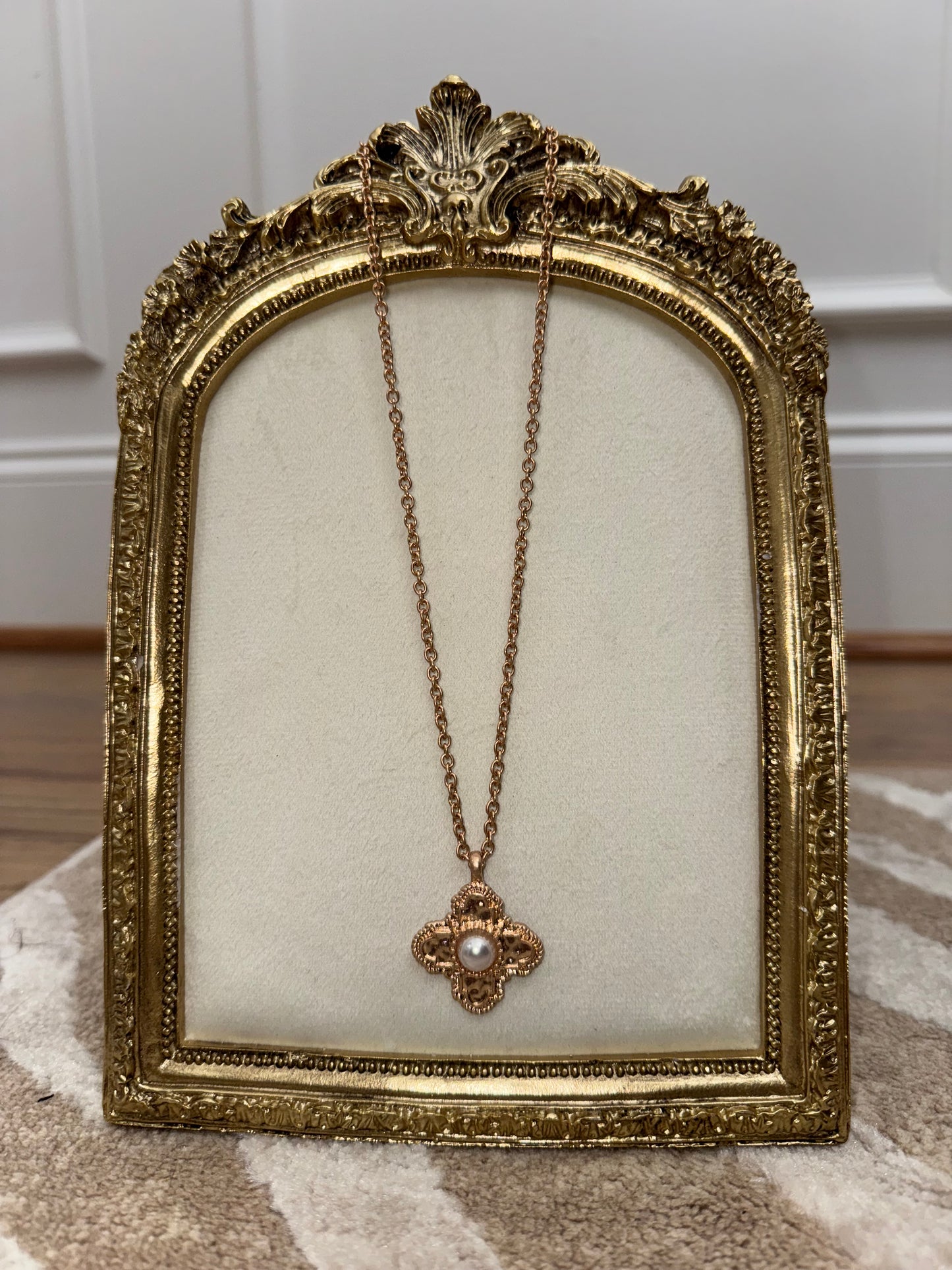 The Southern Pearl Cross Necklace
