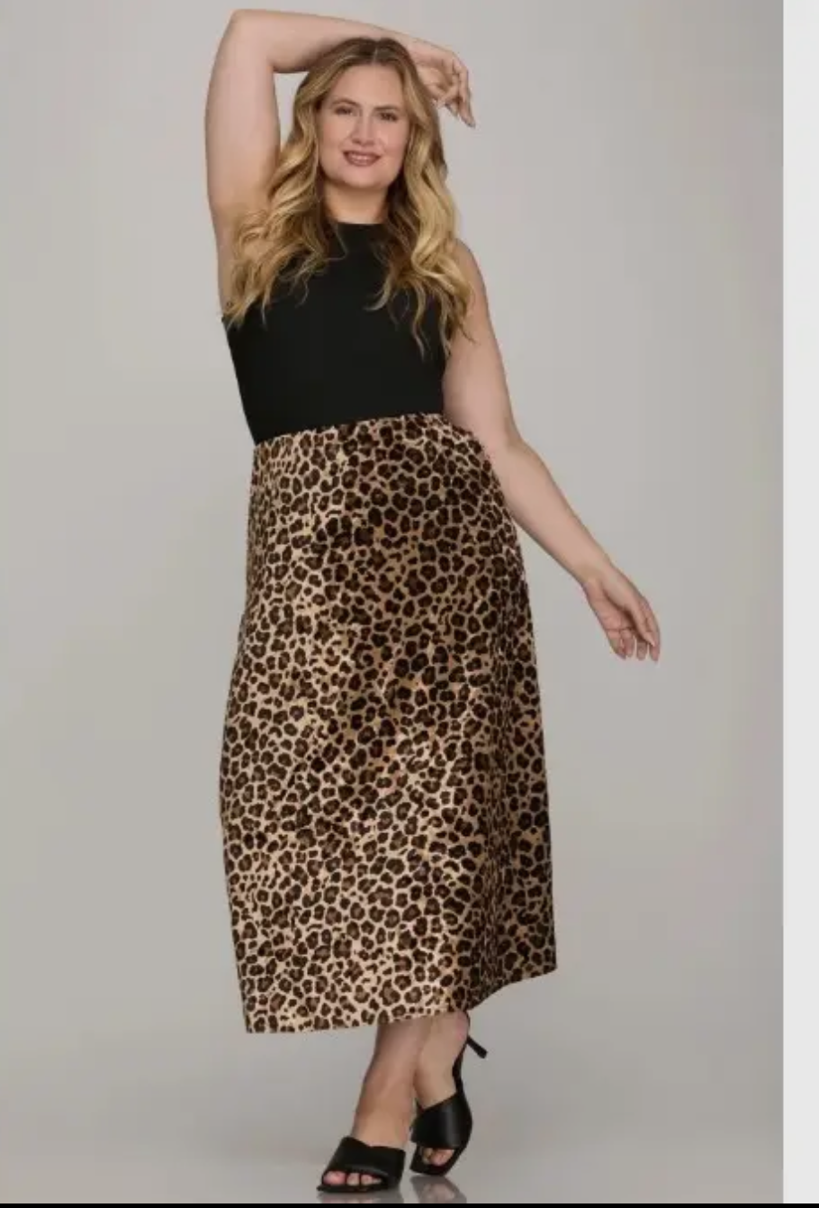 The Leopard Velvet Skirt