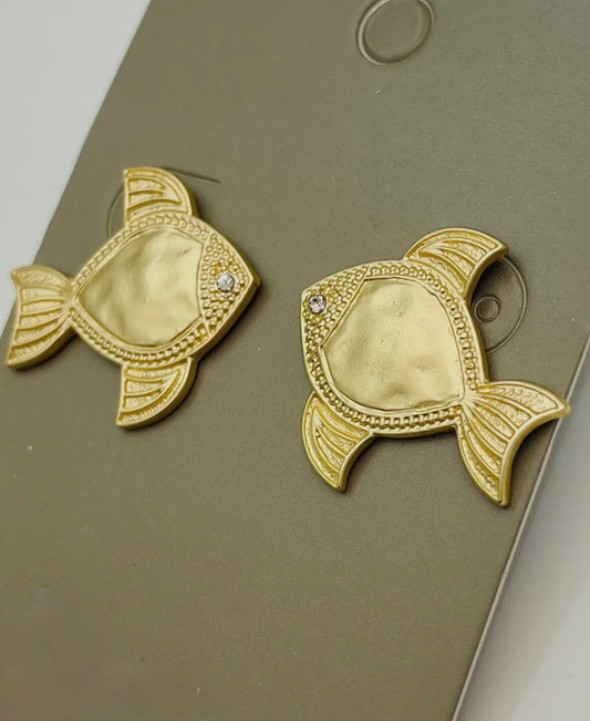 Golden Tide Fish Stud