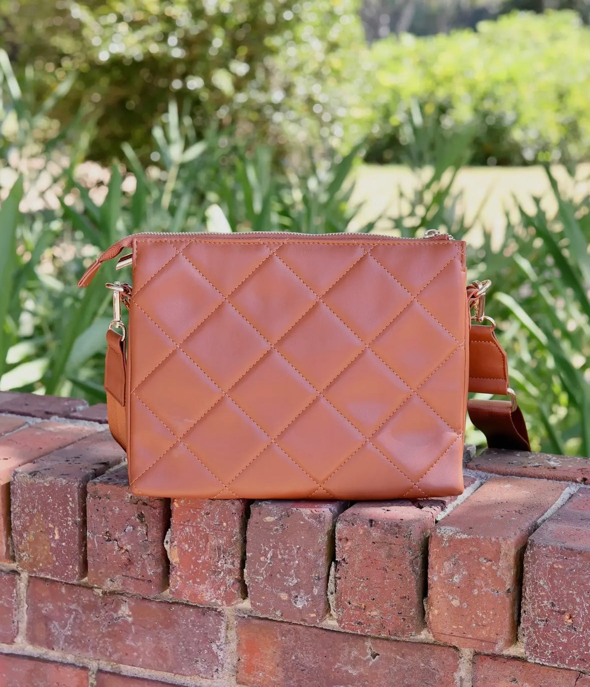 The Luxe Caramel Chain Crossbody