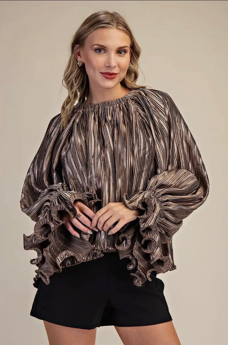 Golden Hour Ruffle Blouse