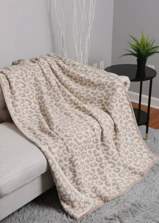 The Beige Leopard Throw