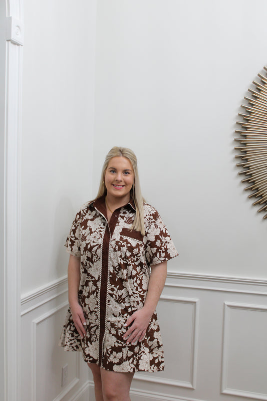 The Brown Blossom Dress