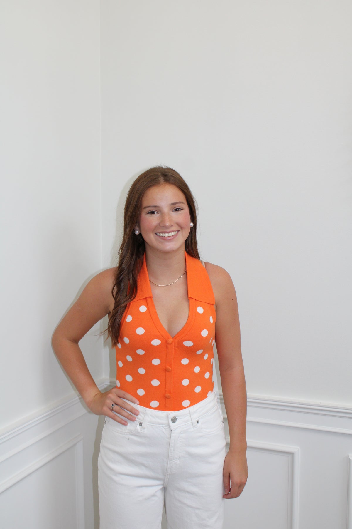 The Tiger Town Polka Dot Halter Top