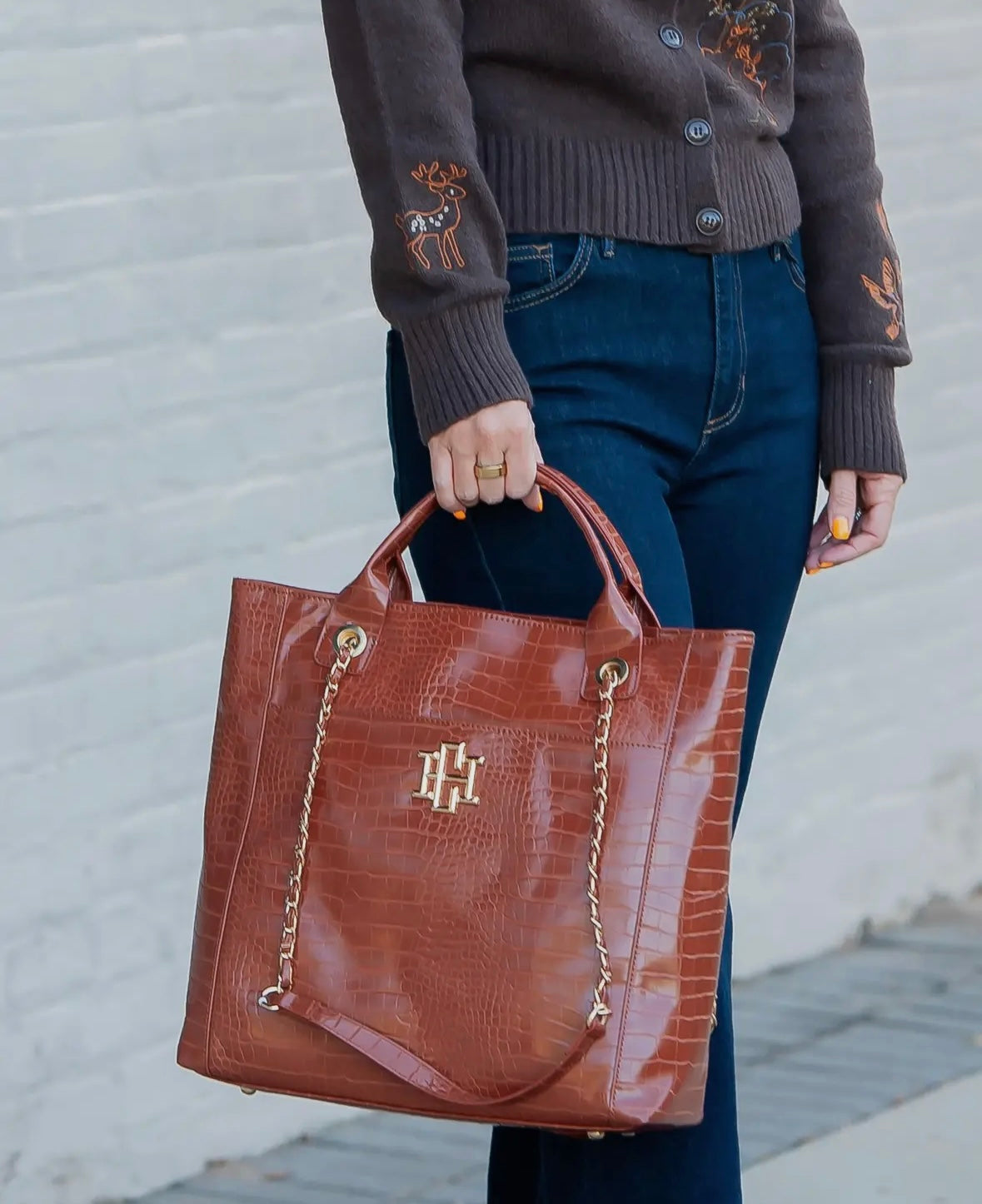 The Luxe Caramel Tote