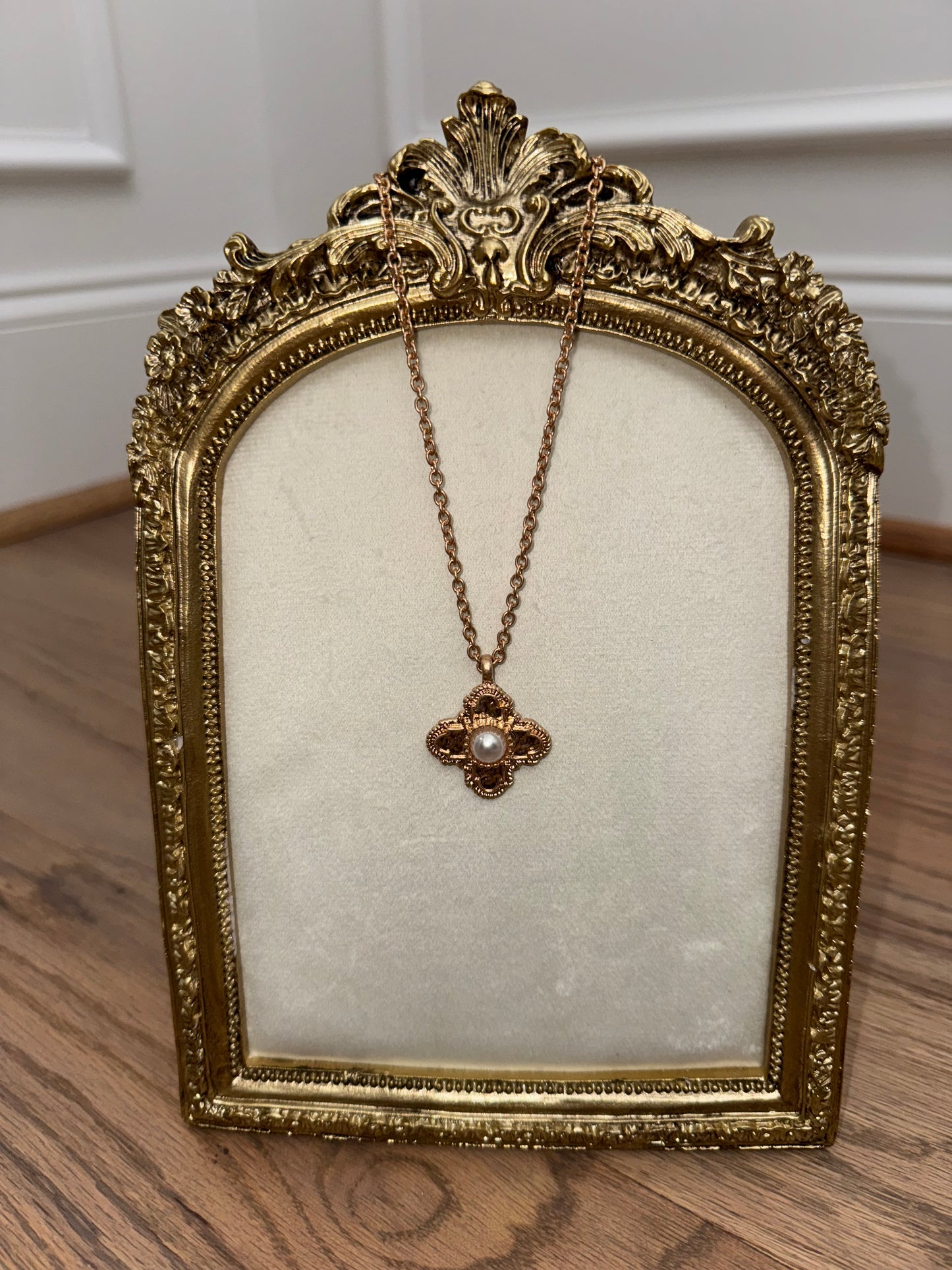 The Southern Pearl Cross Necklace