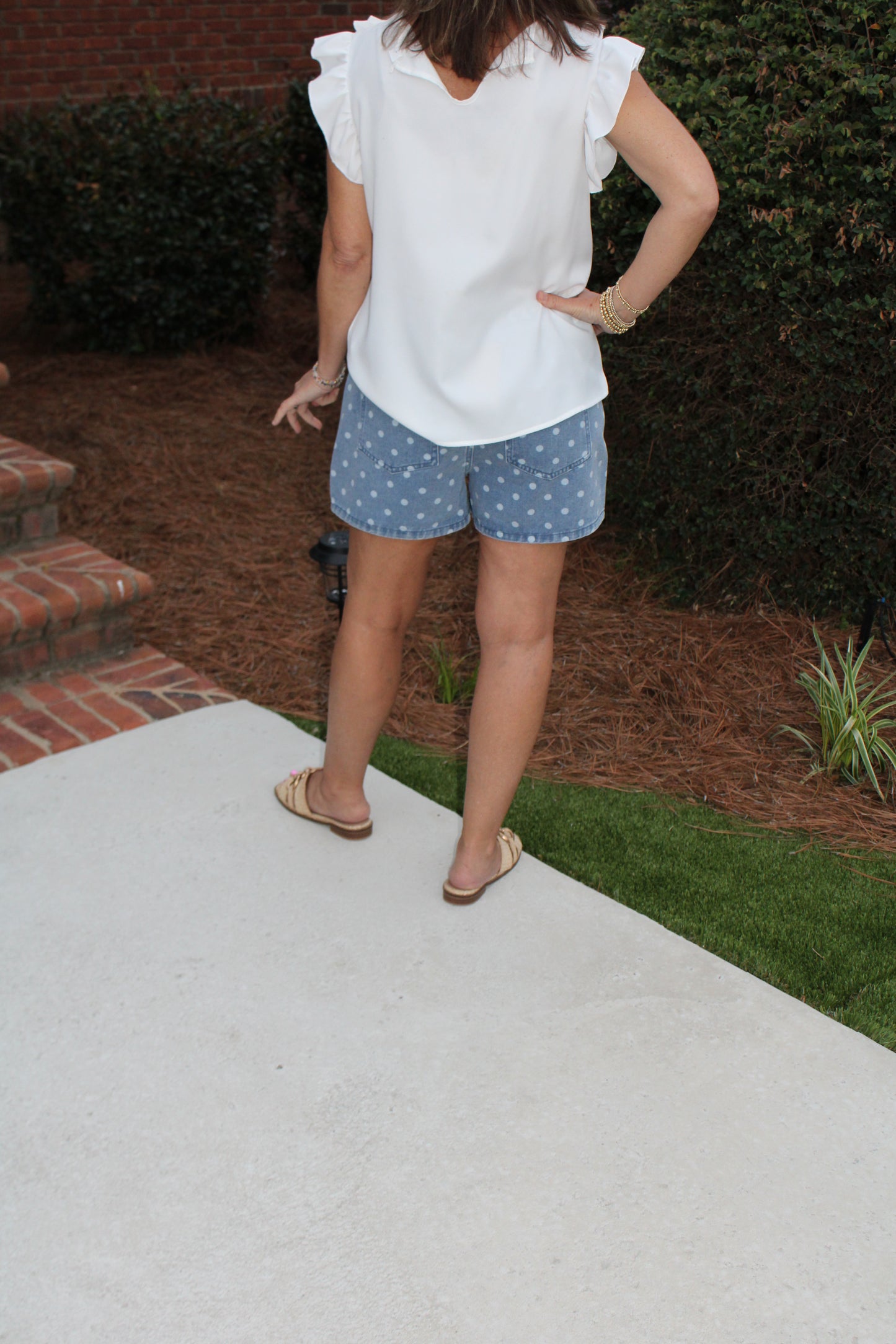 The Denim Polka Dotted Shorts