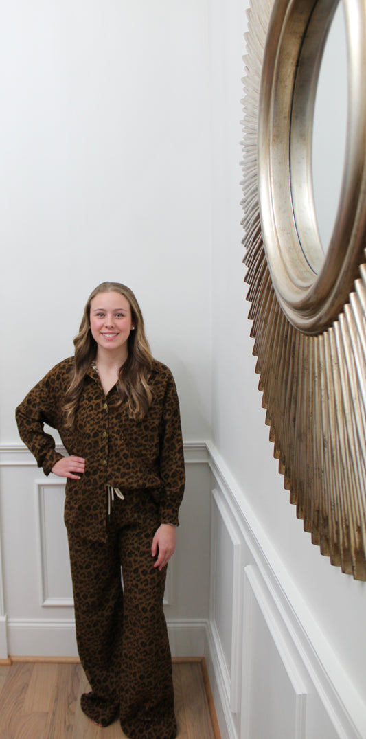 After Hours Leopard Lounge Set