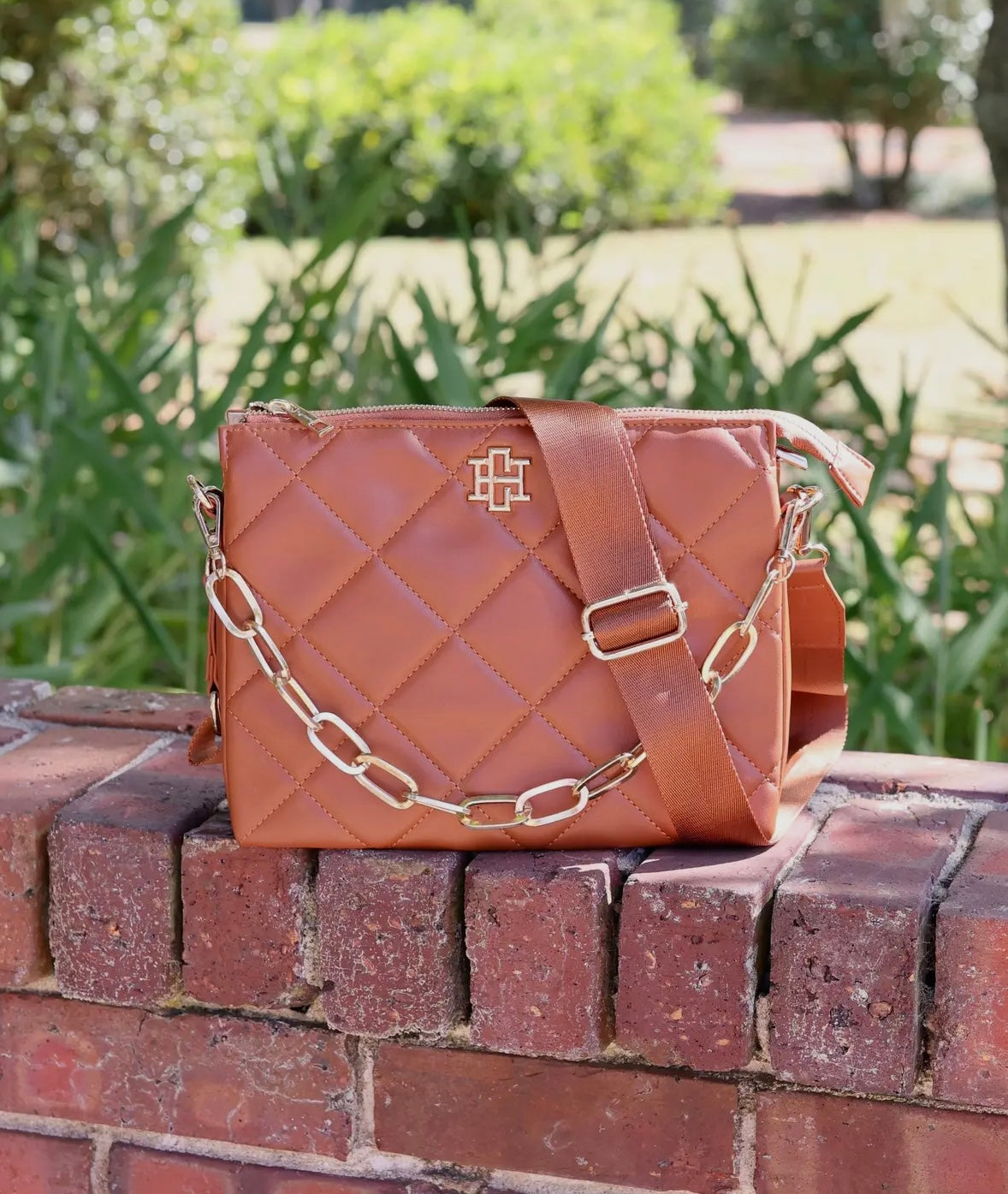 The Luxe Caramel Chain Crossbody
