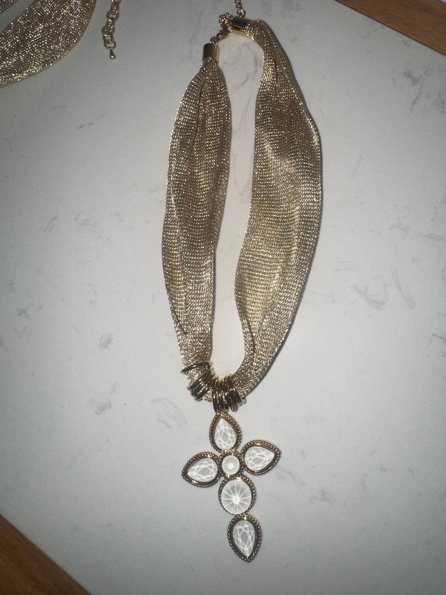 Golden Grace Cross Necklace