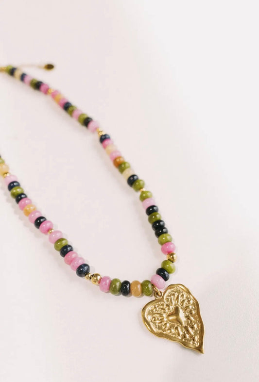 The Olive Grove Heart Necklace