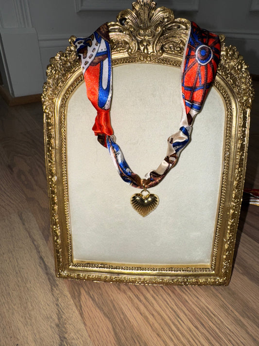 The Southern Heart Scarf Necklace – Royal