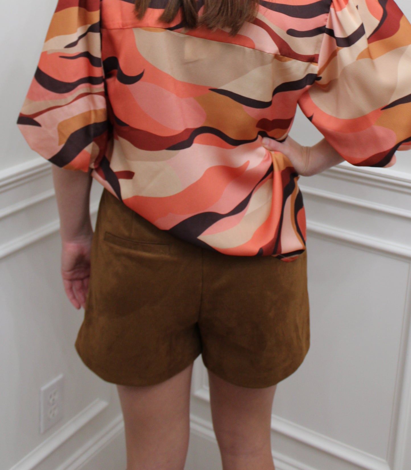 The Chestnut Suede Shorts