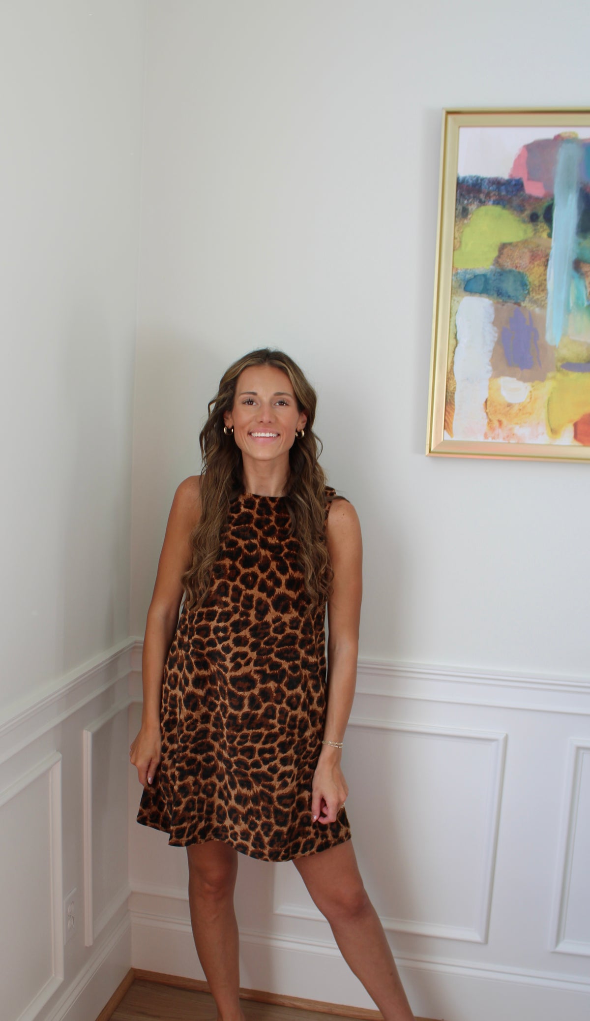 The Savannah Leopard Mini Dress