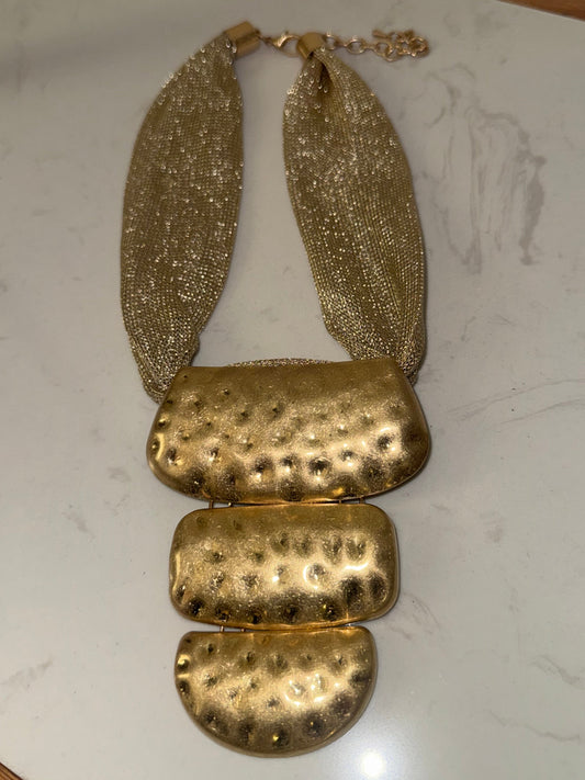 Golden Heirloom Statement Necklace