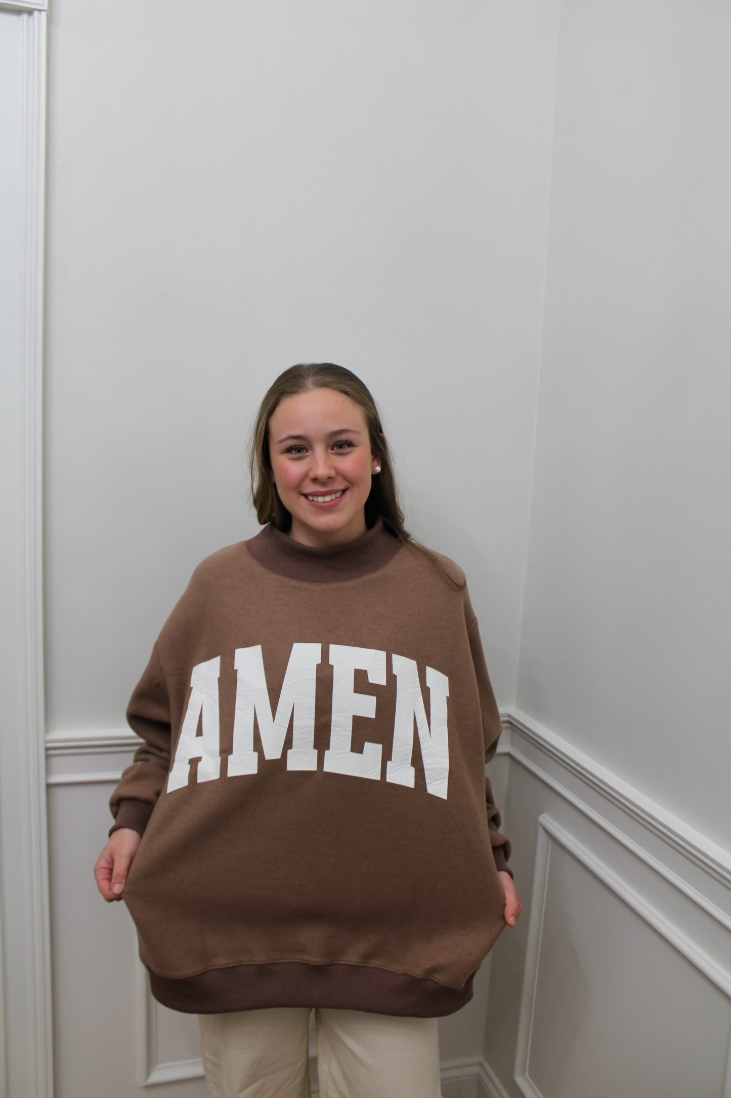 Amen / WWJD Reversible Crewneck