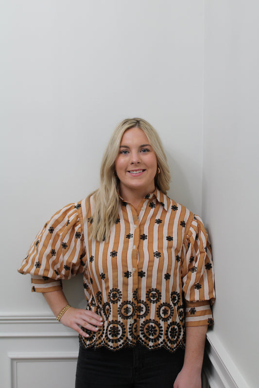 The Harper Embroidered Blouse