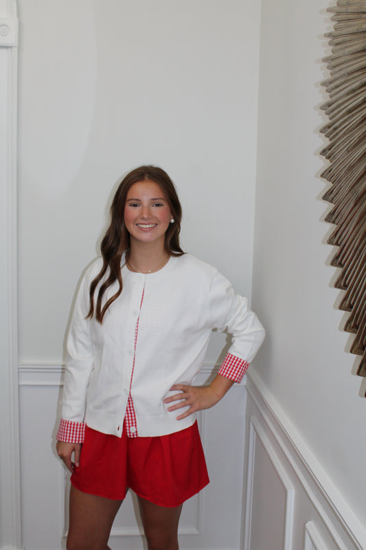 The Sunday Best Gingham Cardigan