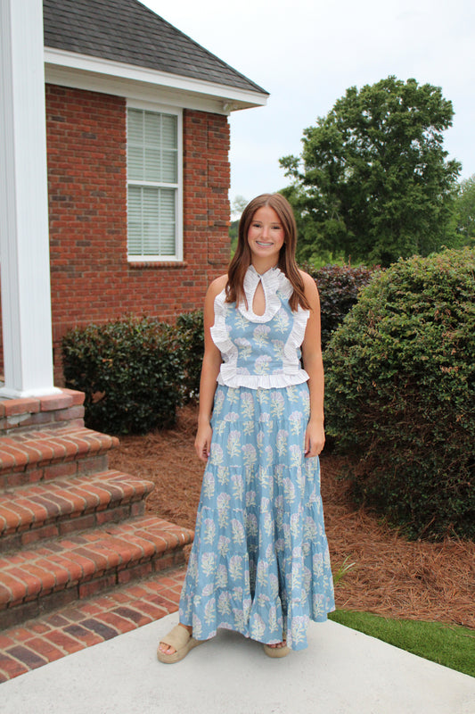 Bluebell Bloom Maxi Skirt