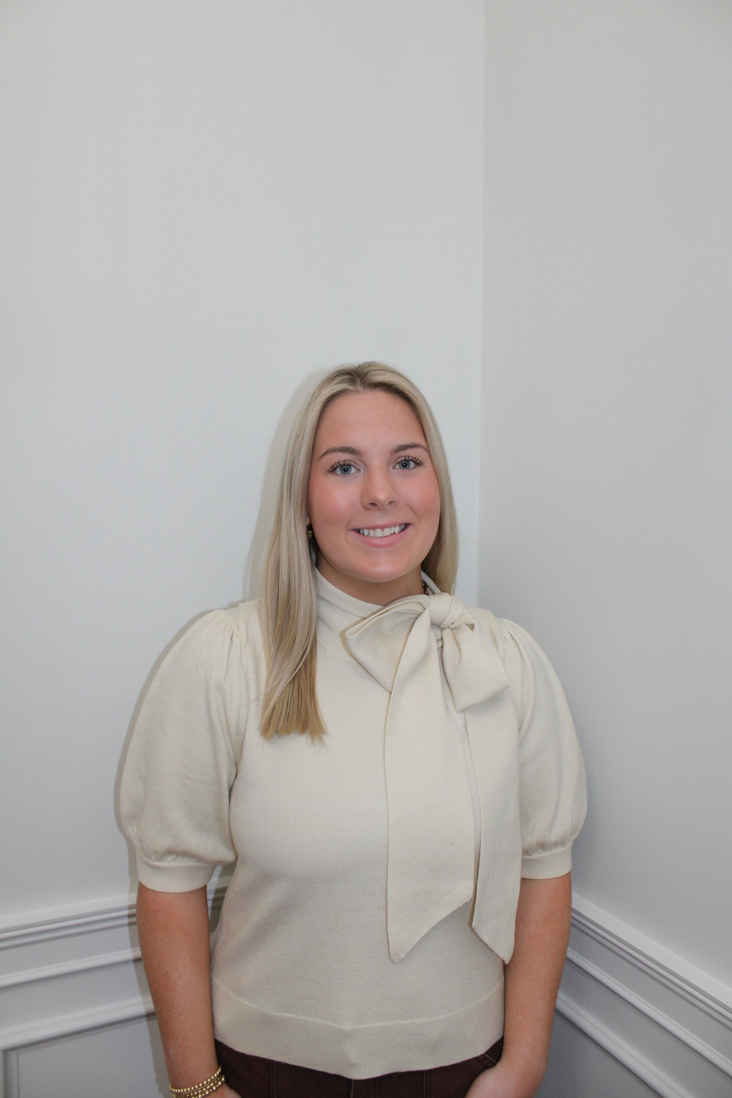 The Sweetheart Cream Bow Sweater