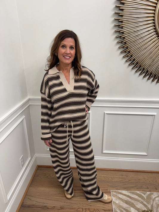 The Mocha Stripe Pants