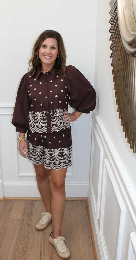 The Brown Bloom Shorts