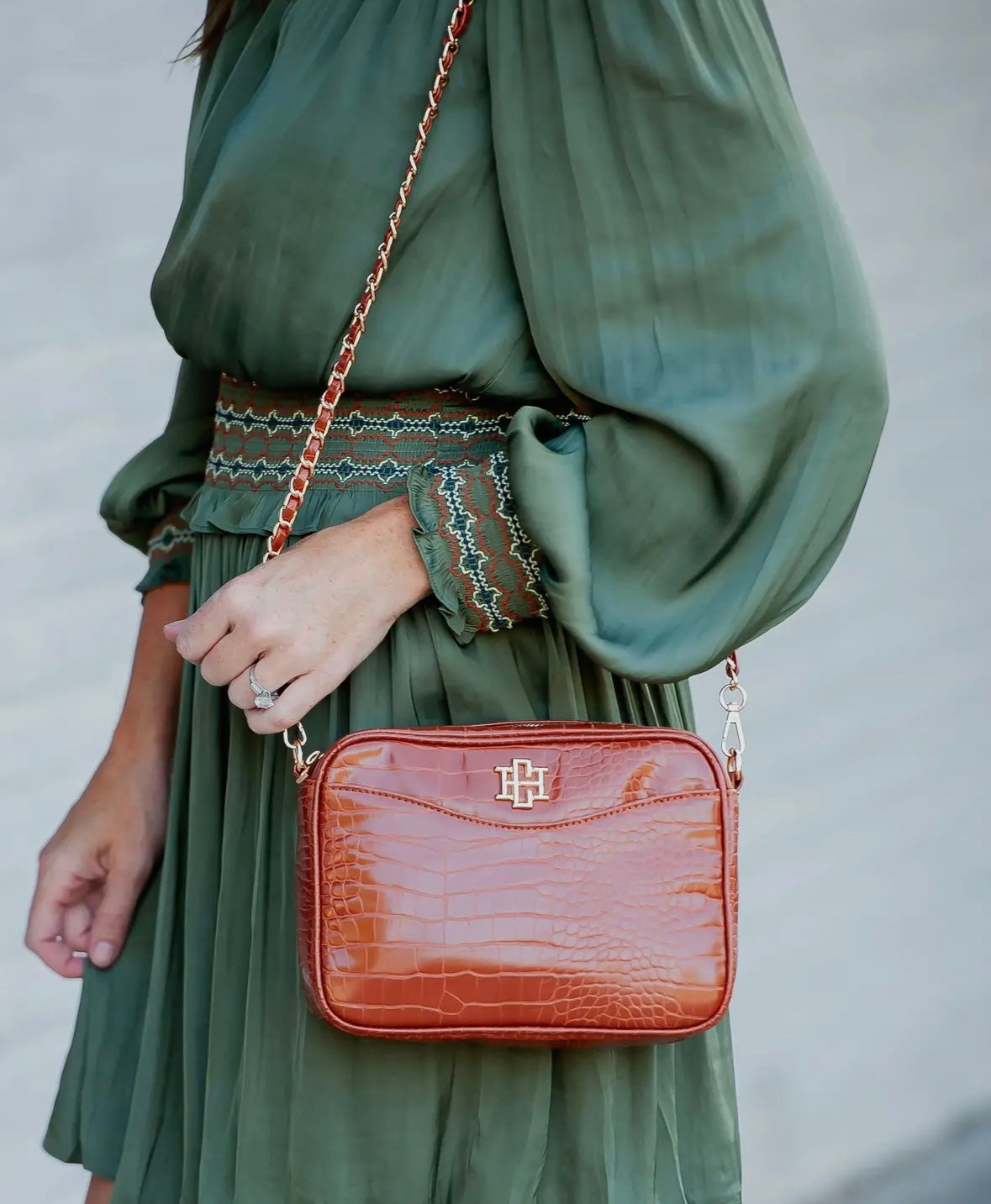 The Luxe Caramel Mini Crossbody