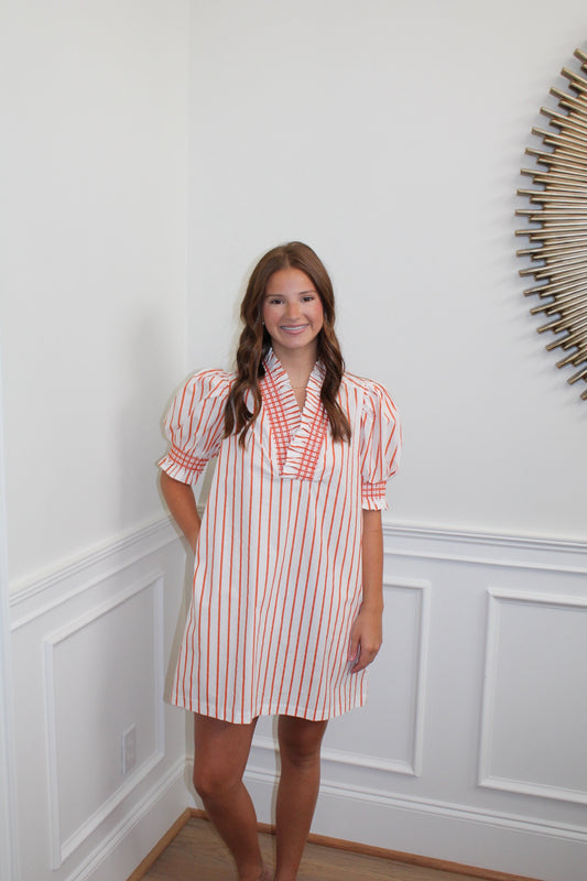 The Orange Blossom Stripe Dress