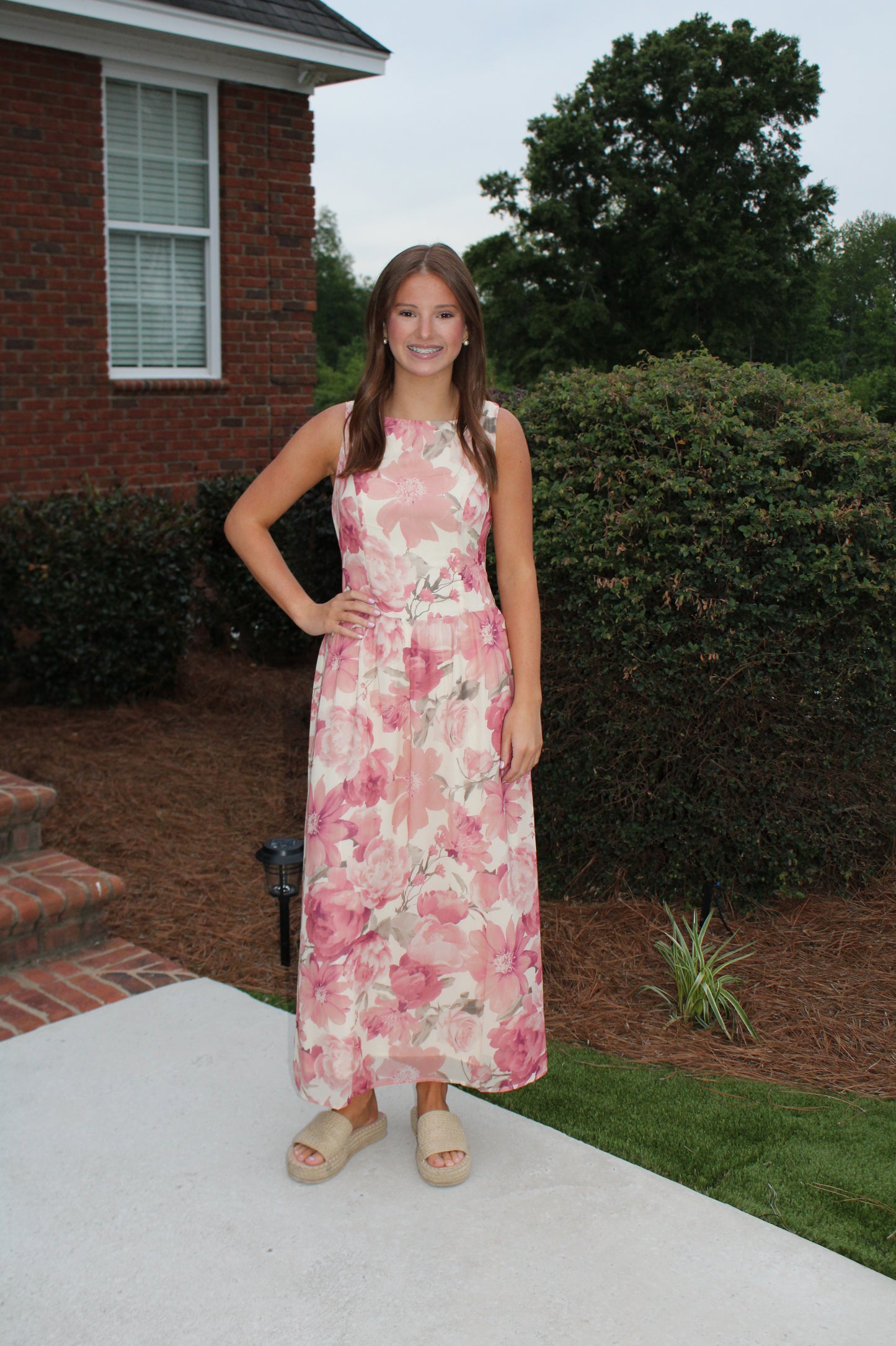 Blushing Garden Maxi Dress