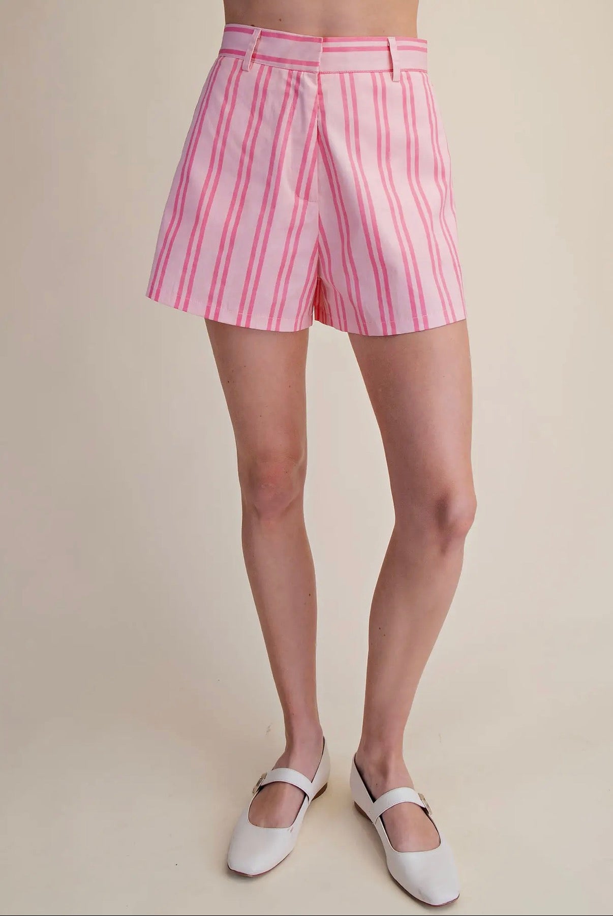 The Pink Harbor Stripe Shorts